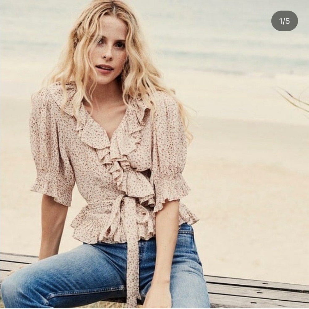 Doen Viola Wrap Top in Rosepink